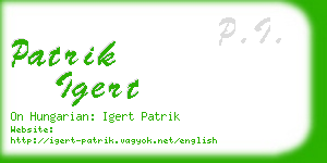 patrik igert business card